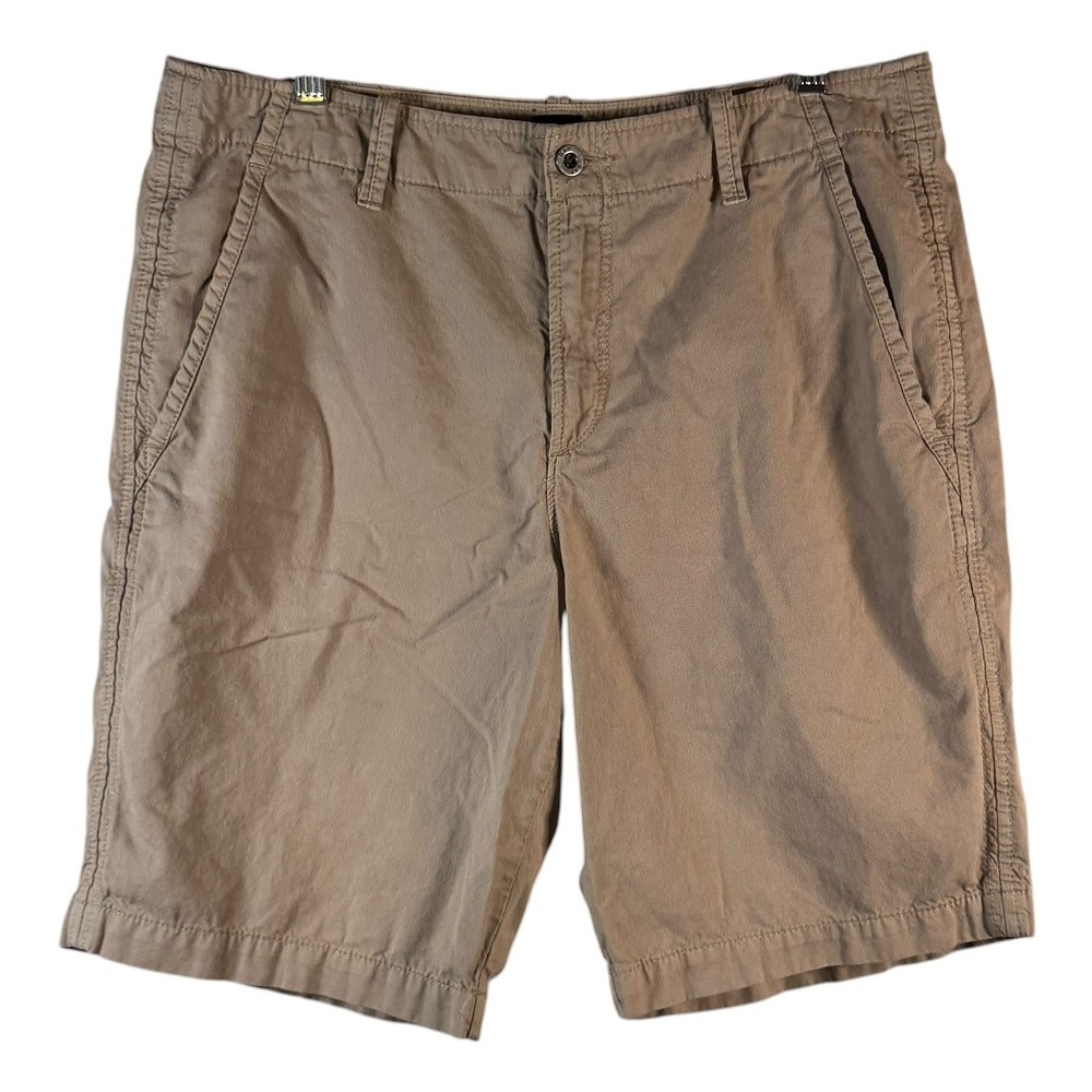 Gap Men's 33 Khaki Chino‎ Shorts 9" Inseam 100% Cotton Flat Front Casual Tan